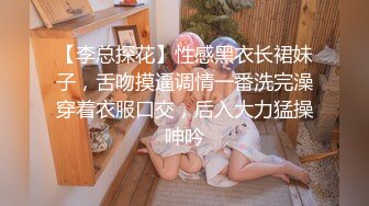 【李总探花】性感黑衣长裙妹子，舌吻摸逼调情一番洗完澡穿着衣服口交，后入大力猛操呻吟